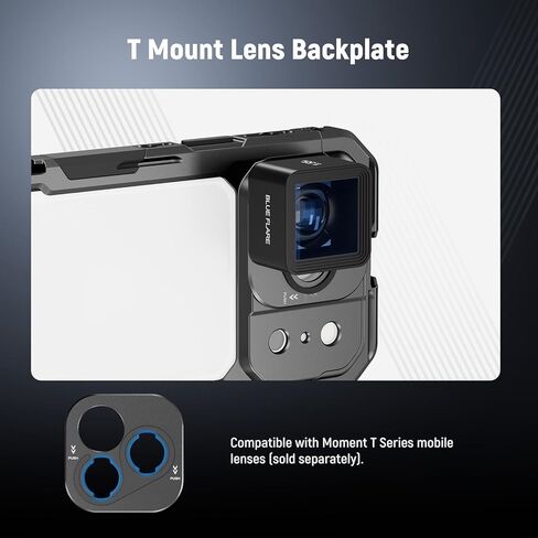 NEEWER 17 Pro Cage, Quick Release Video Rig Phone Stabilizer Compatible with iPhone 17 Pro with 67mm Filter Ring, 17mm Lens Backplate, T Mount Adapter Compatible with Moment, Black, PA143 in Saudi Arabia