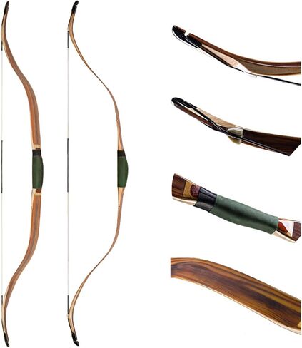 AF Archery 50" Turkish Recurve Bow Traditional Laminated Horse Bow 20-50lbs | Laminated Bamboo Core | High-Speed Turkish Design | Smooth & Accurate Shooting | Target Practice | Beginner to Advanced in Saudi Arabia