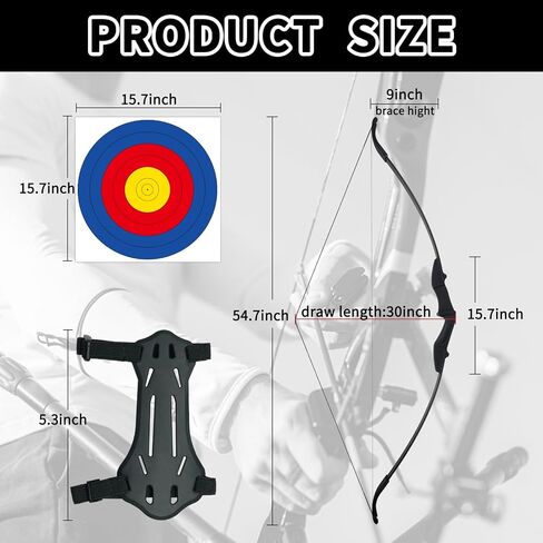 Recurve Bow Set for Adults-Takedown Recurve Bows Youth/Adult/Teens Bow Archery Set for Beginners Target Practice, Left and Right Handed, 20/30/40lbs in Saudi Arabia