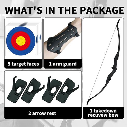 Recurve Bow Set for Adults-Takedown Recurve Bows Youth/Adult/Teens Bow Archery Set for Beginners Target Practice, Left and Right Handed, 20/30/40lbs in Saudi Arabia