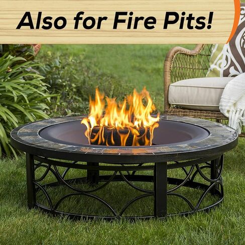حزمة Duraflame Firelogs – Firelogs مع Quickstart & Long Stick Matches – سجلات داخلية وخارجية سهلة الإضاءة وطويلة الأمد ونظيفة الاحتراق (Crackleflame 4.5lb 3 ساعات) in Kuwait