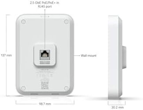 Ubiquiti U7 U7-IW ثنائي النطاق IEEE 802.11n/ac/ax/be/v/r/k 4.30 جيجابت/ثانية نقطة وصول لاسلكية in Kuwait
