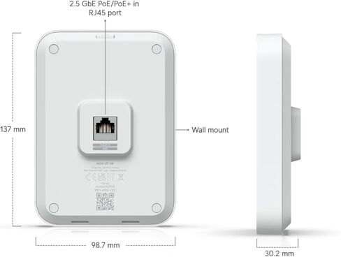 Ubiquiti U7 U7-IW ثنائي النطاق IEEE 802.11n/ac/ax/be/v/r/k 4.30 جيجابت/ثانية نقطة وصول لاسلكية in Kuwait