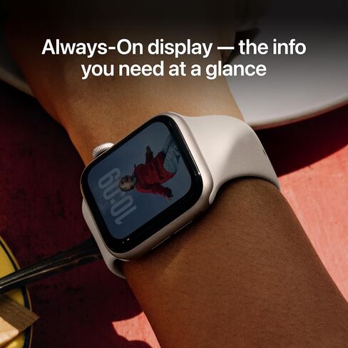 Apple Watch SE 3 [GPS 40mm] Smartwatch with Starlight Aluminum Case with Starlight Sport Band - M/L. Fitness and Sleep Trackers, Heart Rate Monitor, Always-On Display, Water Resistant in Saudi Arabia