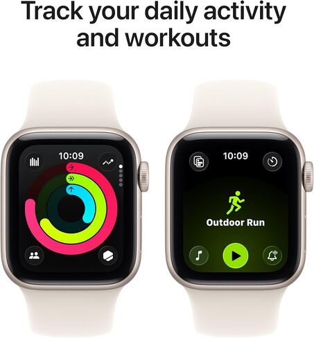 Apple Watch SE 3 [GPS 40mm] Smartwatch with Starlight Aluminum Case with Starlight Sport Band - M/L. Fitness and Sleep Trackers, Heart Rate Monitor, Always-On Display, Water Resistant in Saudi Arabia