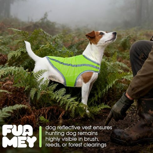 FUAMEY الكلب سترة عاكسة للكلاب الصغيرة، سترة صيد الكلاب عالية الوضوح سترة سلامة الكلاب للمشي ليلا خدمة مقاومة للماء الحيوانات الأليفة والعتاد قابل للتعديل الأنشطة في الهواء الطلق النيون الأخضر S in Kuwait