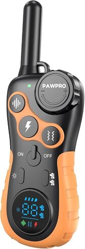 جهاز تحكم بديل PAWPRO Ultimate - نطاق 3KM، 124 مستوى تدريب، صفير، اهتزاز وصدمة، وضع الإضاءة الليلية - جهاز تحكم عن بعد فقط، بدون طوق in Kuwait