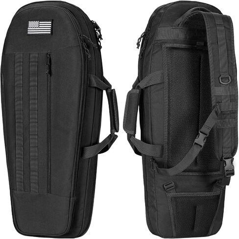 CVLIFE 30'' Soft Rifle Case, Tactical Rifle Bag Sling Backpack Bag with Padded Shoulder Strap and Lockable Zippers, Molle System for Hunting and Shooting in Saudi Arabia