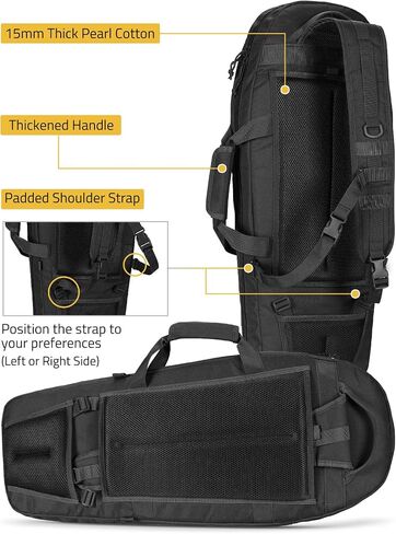 CVLIFE 30'' Soft Rifle Case, Tactical Rifle Bag Sling Backpack Bag with Padded Shoulder Strap and Lockable Zippers, Molle System for Hunting and Shooting in Saudi Arabia