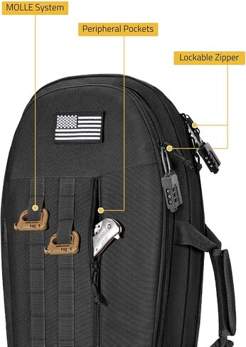 CVLIFE 30'' Soft Rifle Case, Tactical Rifle Bag Sling Backpack Bag with Padded Shoulder Strap and Lockable Zippers, Molle System for Hunting and Shooting in Saudi Arabia