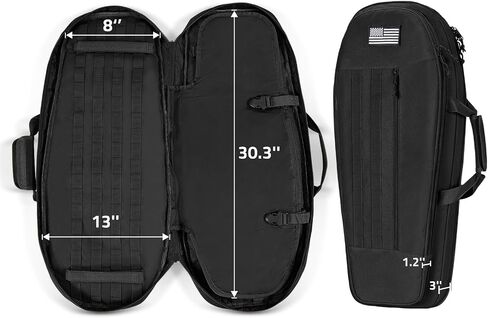 CVLIFE 30'' Soft Rifle Case, Tactical Rifle Bag Sling Backpack Bag with Padded Shoulder Strap and Lockable Zippers, Molle System for Hunting and Shooting in Saudi Arabia