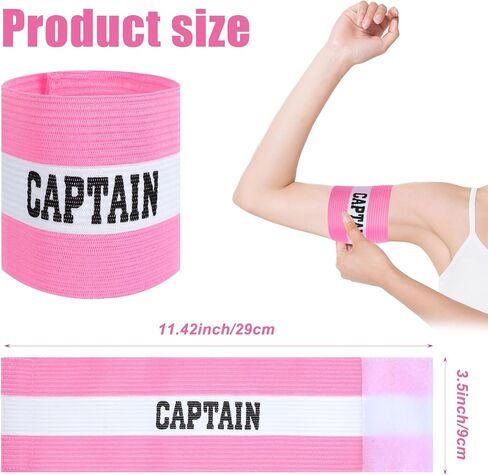 Captain Arm Bands, Unisex Captain Armband Soccer, Adjustable Elastic Arm Band, Soccer Captain Armband Youth Band Soccer Sports Accessories for Adults, Youths (Pink) in Saudi Arabia