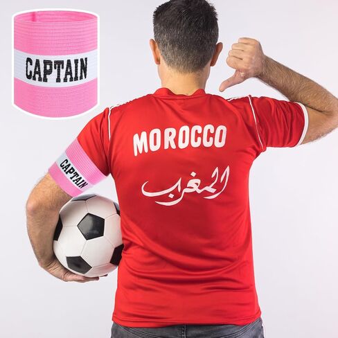 Captain Arm Bands, Unisex Captain Armband Soccer, Adjustable Elastic Arm Band, Soccer Captain Armband Youth Band Soccer Sports Accessories for Adults, Youths (Pink) in Saudi Arabia