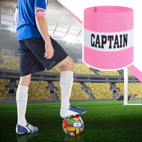 Captain Arm Bands, Unisex Captain Armband Soccer, Adjustable Elastic Arm Band, Soccer Captain Armband Youth Band Soccer Sports Accessories for Adults, Youths (Pink) in Saudi Arabia