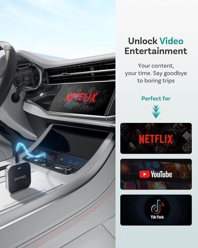 OTTOCAST Magic CarPlay Box 3-in-1 Wireless CarPlay Adapter for iPhone & Android Auto with YouTube Netflix TikTok+,Plug & Play,Auto Bluetooth Connection, Supports SIM & TF Card,App Download,E2 in Saudi Arabia