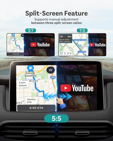 OTTOCAST Magic CarPlay Box 3-in-1 Wireless CarPlay Adapter for iPhone & Android Auto with YouTube Netflix TikTok+,Plug & Play,Auto Bluetooth Connection, Supports SIM & TF Card,App Download,E2 in Saudi Arabia