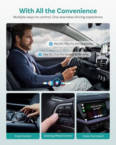 OTTOCAST Magic CarPlay Box 3-in-1 Wireless CarPlay Adapter for iPhone & Android Auto with YouTube Netflix TikTok+,Plug & Play,Auto Bluetooth Connection, Supports SIM & TF Card,App Download,E2 in Saudi Arabia