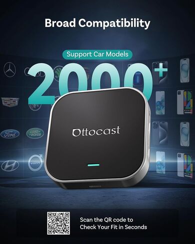 OTTOCAST Magic CarPlay Box 3-in-1 Wireless CarPlay Adapter for iPhone & Android Auto with YouTube Netflix TikTok+,Plug & Play,Auto Bluetooth Connection, Supports SIM & TF Card,App Download,E2 in Saudi Arabia