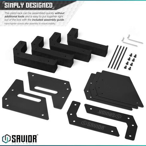 Savior Equipment Gun Pistol Revolver Firearm Handgun Rack Stand, Fit 4-12 of Most Long-Barreled Pistols, Cushioned Foam to Protect, Gun Safe Cabinet Storage Organizer Accessories in Saudi Arabia