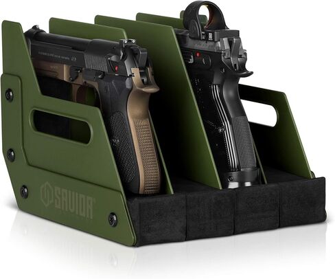 Savior Equipment Gun Pistol Revolver Firearm Handgun Rack Stand, Fit 4-12 of Most Long-Barreled Pistols, Cushioned Foam to Protect, Gun Safe Cabinet Storage Organizer Accessories in Saudi Arabia