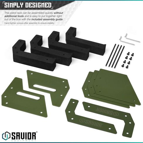 Savior Equipment Gun Pistol Revolver Firearm Handgun Rack Stand, Fit 4-12 of Most Long-Barreled Pistols, Cushioned Foam to Protect, Gun Safe Cabinet Storage Organizer Accessories in Saudi Arabia