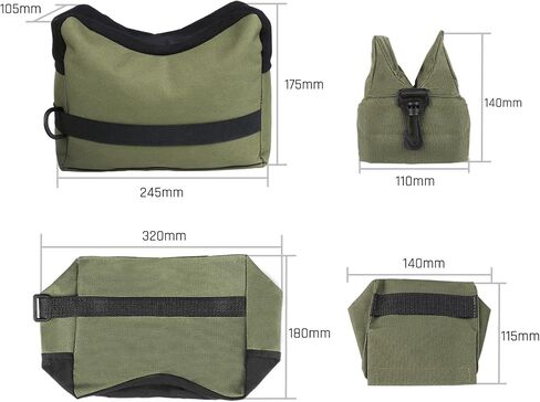 Twod Outdoor Shooting Rest Bags - Target Sports Bench Rest with Front & Rear Support SandBag Stand Holders for Gun Rifle Shooting Hunting Photography - Unfilled in Saudi Arabia