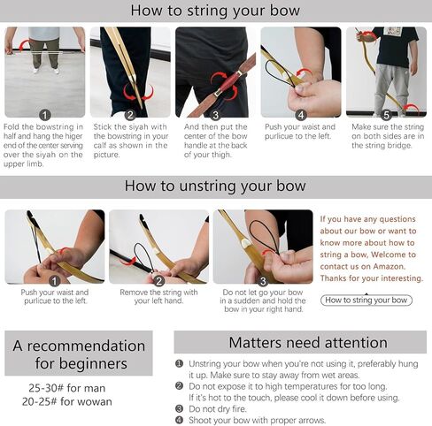 PMZ Archery Recurve Bow Set, 54" High-Performance Horse Bow for Hunting, Right Left Hand Traditional Turkish Bow for Youth Adults Beginners to Advanced Outdoor Practice & Hunting, 20-50 lbs in Saudi Arabia