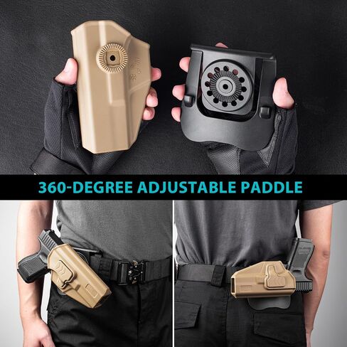 GUN & FLOWER OWB Holster Compatible with Glock 17 19 19X 22 23 31 32 44 45 in Kuwait