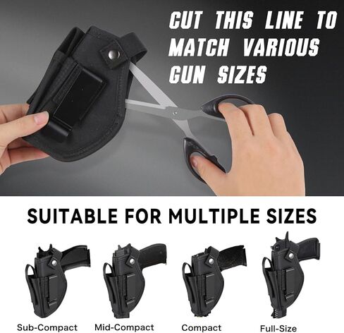 Gun Holster for Men&Women, IWB/OWB 9mm Gun Holsters for Pistols, 380 Concealed Carry Pistol Holster Suitable for Glock, S&W M&P Shield, Sig and Similar Handguns in Saudi Arabia