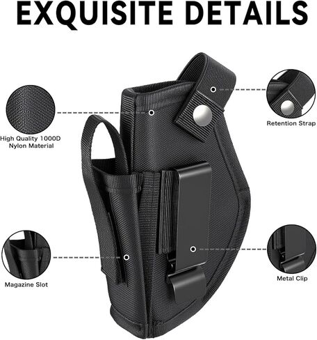 Gun Holster for Men&Women, IWB/OWB 9mm Gun Holsters for Pistols, 380 Concealed Carry Pistol Holster Suitable for Glock, S&W M&P Shield, Sig and Similar Handguns in Saudi Arabia