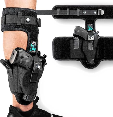 حافظة كاحل ممتازة لإخفاء عميق، 9 ملم 380 | نسخة مطورة | مريح ومتين | يناسب Glock 43 26 19، Ruger LCP، SIG P365، Springfield، Shield 9mm، Bodyguard 380 ومعظم المسدسات الأخرى in Kuwait