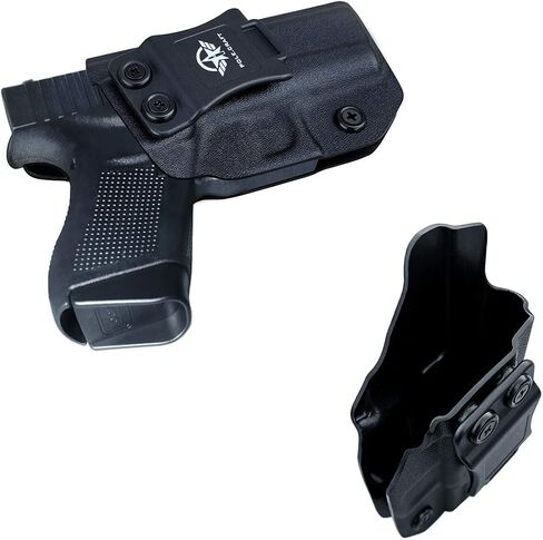 POLE.CRAFT IWB Kydex Holster Custom Fits: Glock 43 / Glock 43X - Inside Waistband Carry Holster - Adj. Cant Retention - Cover Mag-Button - No Wear - No Jitter in Saudi Arabia