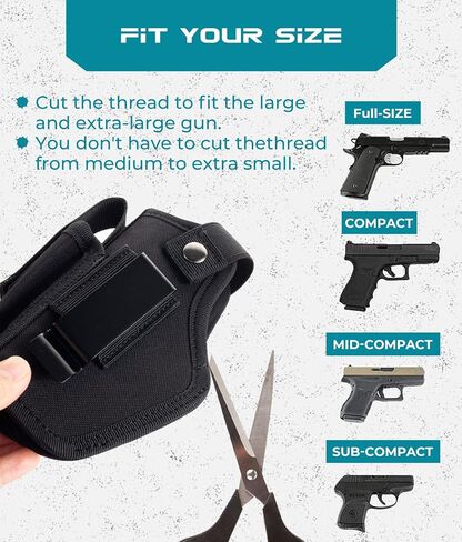 حافظة مسدس LandFoxtac للرجال/النساء 9 مم 380 45ACP، IWB/OWB 9 مم حافظات للمسدس مع حقيبة ماج، حافظات مسدس اليد اليمنى/اليسرى تناسب Glock 17 19 19X 34 43X، M&P Shield2.0، Sig Sauer والمزيد in Kuwait