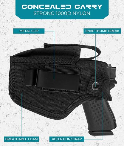 حافظة مسدس LandFoxtac للرجال/النساء 9 مم 380 45ACP، IWB/OWB 9 مم حافظات للمسدس مع حقيبة ماج، حافظات مسدس اليد اليمنى/اليسرى تناسب Glock 17 19 19X 34 43X، M&P Shield2.0، Sig Sauer والمزيد in Kuwait