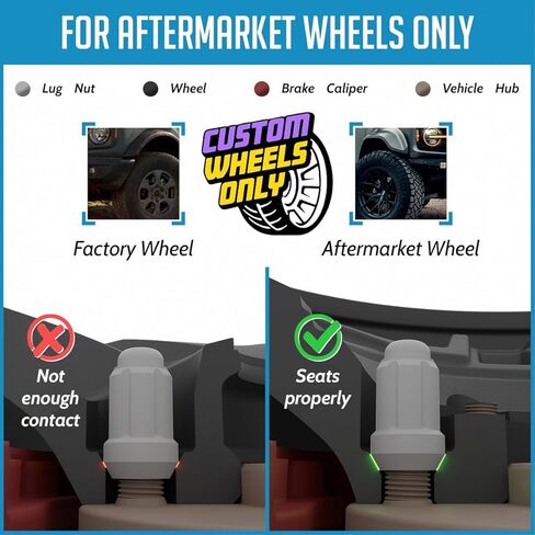 Wheel Accessories Parts 20 Pcs 1/2"-20 Thread Spike Spline 4.40" Long Lug Nuts Chrome 7/8" & 13/16" Hex Fits Chevy C10 K5 Blazer ｜ GMC C1500 ｜ Dodge Ram 1500 Ramcharger ｜ Ford F150 ｜ Jeep Wrangler in Kuwait