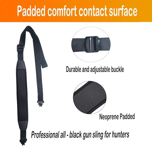 Two Point Sling with Swivels and Comfortable Neoprene Padded Rifle Sling for Hunting Outdoor in Saudi Arabia