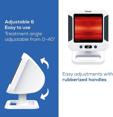 Beurer IL60 Infrared Heat Lamp for Red Light Therapy for Face, Body, Sinus & Skin, Pain Relief & Muscle Recovery, Adjustable Treatment Time, Protective Eyewear Included in Saudi Arabia