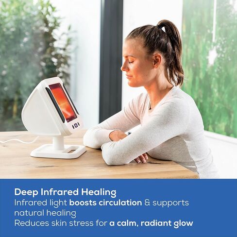 Beurer IL60 Infrared Heat Lamp for Red Light Therapy for Face, Body, Sinus & Skin, Pain Relief & Muscle Recovery, Adjustable Treatment Time, Protective Eyewear Included in Saudi Arabia