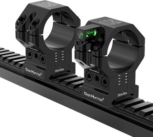 حلقات نطاق Picatinny دقيقة من WestHunter Optics مع تعديل 120 MOA، أنبوب 1 بوصة 30 مم 34 مم قابل للتعديل مع مستوى الفقاعات in Kuwait