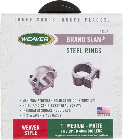 حلقات Weaver Grand Slam_for 1 بوصة Optic_TopMount_Hunter Riflescope Rings in Kuwait