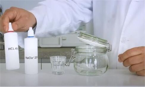 Chlorine Dioxide Solution CDS Kit | 100ml Hydrochloric Acid 4% (HCl) : 100ml Sodium Hypochlorite 25% in Saudi Arabia