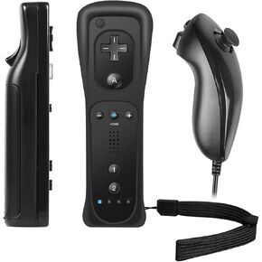 PowerLead Controller for Wii, Built-in Motion Plus Remote and Nunchuck Controller for Nintendo Wii and Wii U + Silicon Case Black in Saudi Arabia