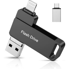MFi Certified 512GB Photo Stick, 3 in 1 USB Flash Drive for iPhone Memory Stick with Photo Backup Drive, High Speed USB Thumb Drive Storage for iPhone/iPad/Android/PC Pink in Saudi Arabia