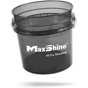 Maxshine 5gal Universal Black Deplying Ducket - دلو غسيل السيارات للغسيل الخالي من الخدش ، وأدوات تخزين وتفاصيل المرآب - يحمل الصابون ، مدفع الرغوة ، مناشف الألياف الدقيقة والمزيد in Kuwait