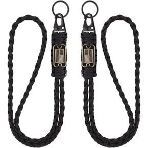 قطعتان من سلاسل المفاتيح المظلة شديدة التحمل مع علم الولايات المتحدة الأمريكية، قلادة حبل المظلة للأنشطة الخارجية in Kuwait