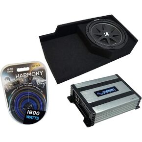 صوت هارموني متوافق مع 1988-1998 تشيفي CK سيلفرادو حزمة شاحنة كيكر الممتدة Comp C10 Single 10 Sub Box Enclosure & Harmony HA-A400.1 Amp in Kuwait