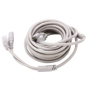 Brrnoo RJ45+DC Ethernet CCTV Cable Cat 5 وصلة الطاقة لكاميرات IP نظام NVR (15M) in Kuwait