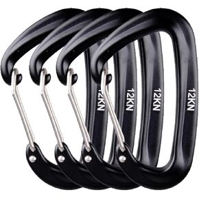 JEELAD Climbing Carabiner Clip 12KN Aluminium Wiregate Heavy Duty Lightweight Locking Carabiner Clips for Camping Hiking Outdoor in Saudi Arabia