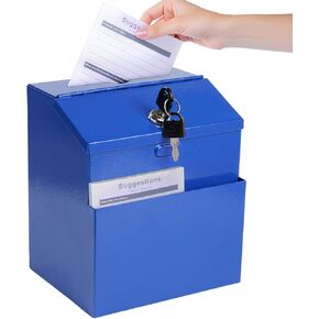 Suggestion Box with Slot and Lock Wall Mounted Key Drop Box Ballot Box with Slot Donation Box with Lock Steel in Saudi Arabia