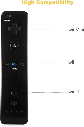 وحدة تحكم PowerLead لجهاز Wii، وجهاز تحكم Motion Plus مدمج وجهاز تحكم Nunchuck لجهاز Nintendo Wii وWii U + حافظة من السيليكون باللون الأسود in Saudi Arabia